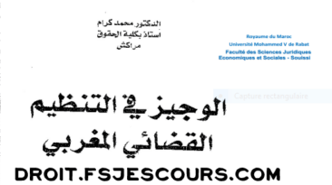 كتاب الوجيز في مساطر صعوبات المقاولة تحميل PDF